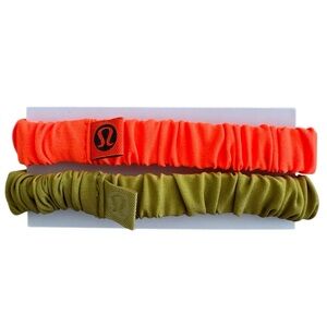 Lululemon Skinny Scrunchie 2 Pack
Highlight Orange and Yellow Serpentine